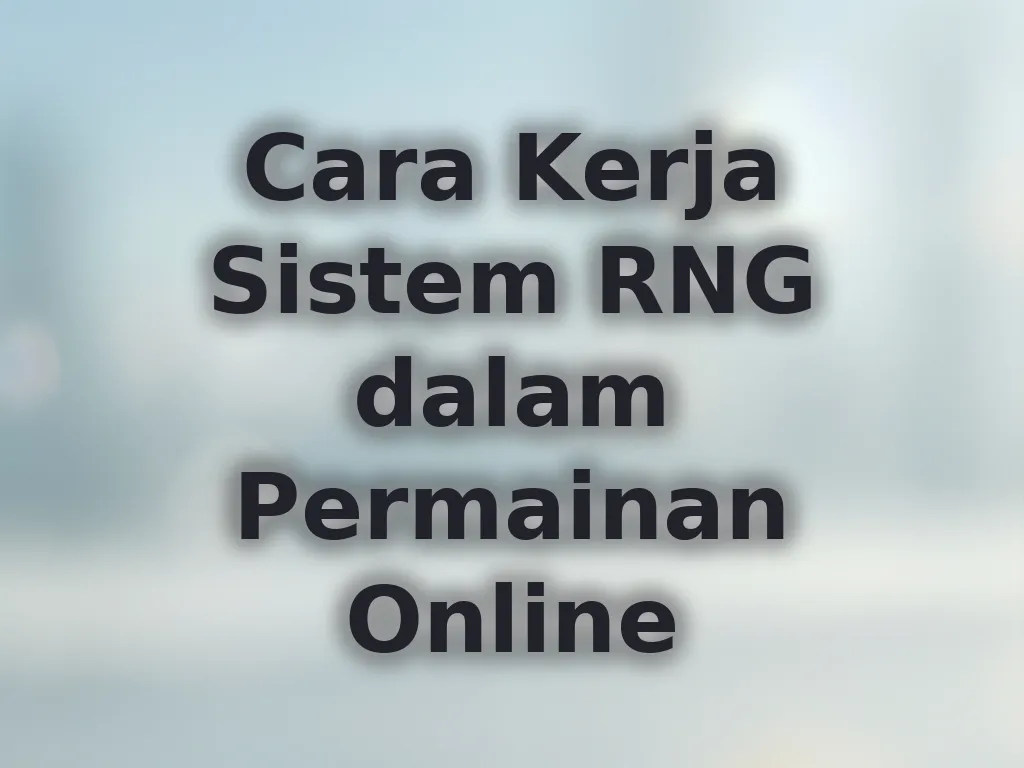 Cara Kerja Sistem RNG dalam Permainan Online
